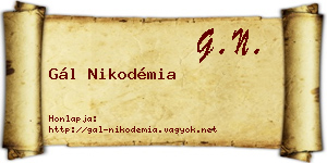 Gál Nikodémia névjegykártya